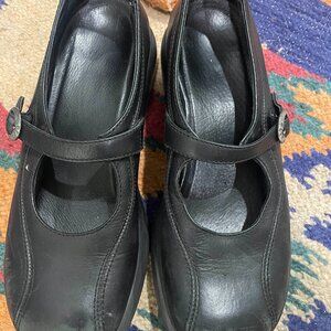 Dansko Black Leather Mary Jane Comfort Shoes